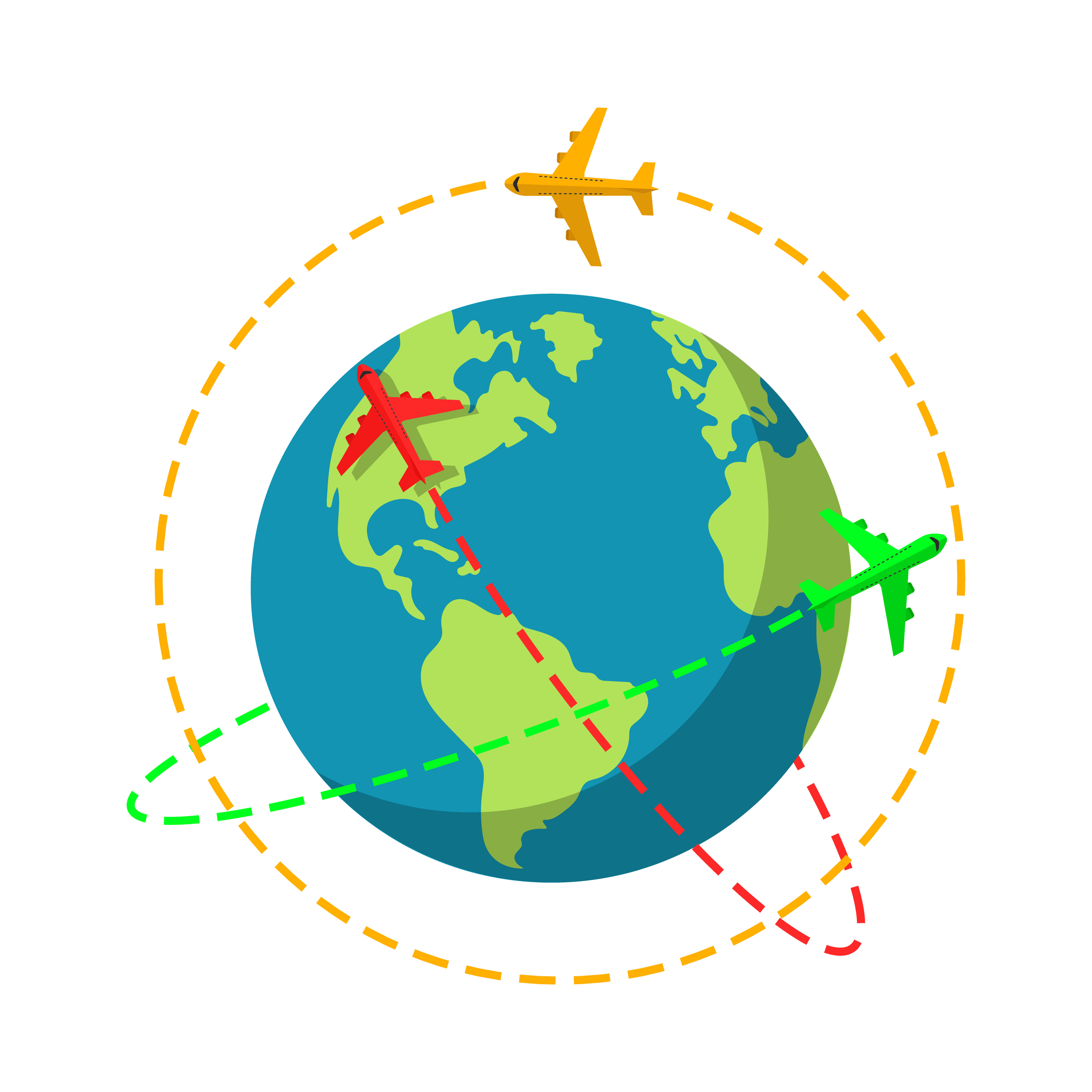 Orthographic globe projection image